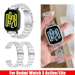 Resin Strap For Xiaomi Redmi Watch 5 Active /5 Lite Transparent Lightweight Bracelet For Xiaomi Redmi Watch 5 Active Band Correa