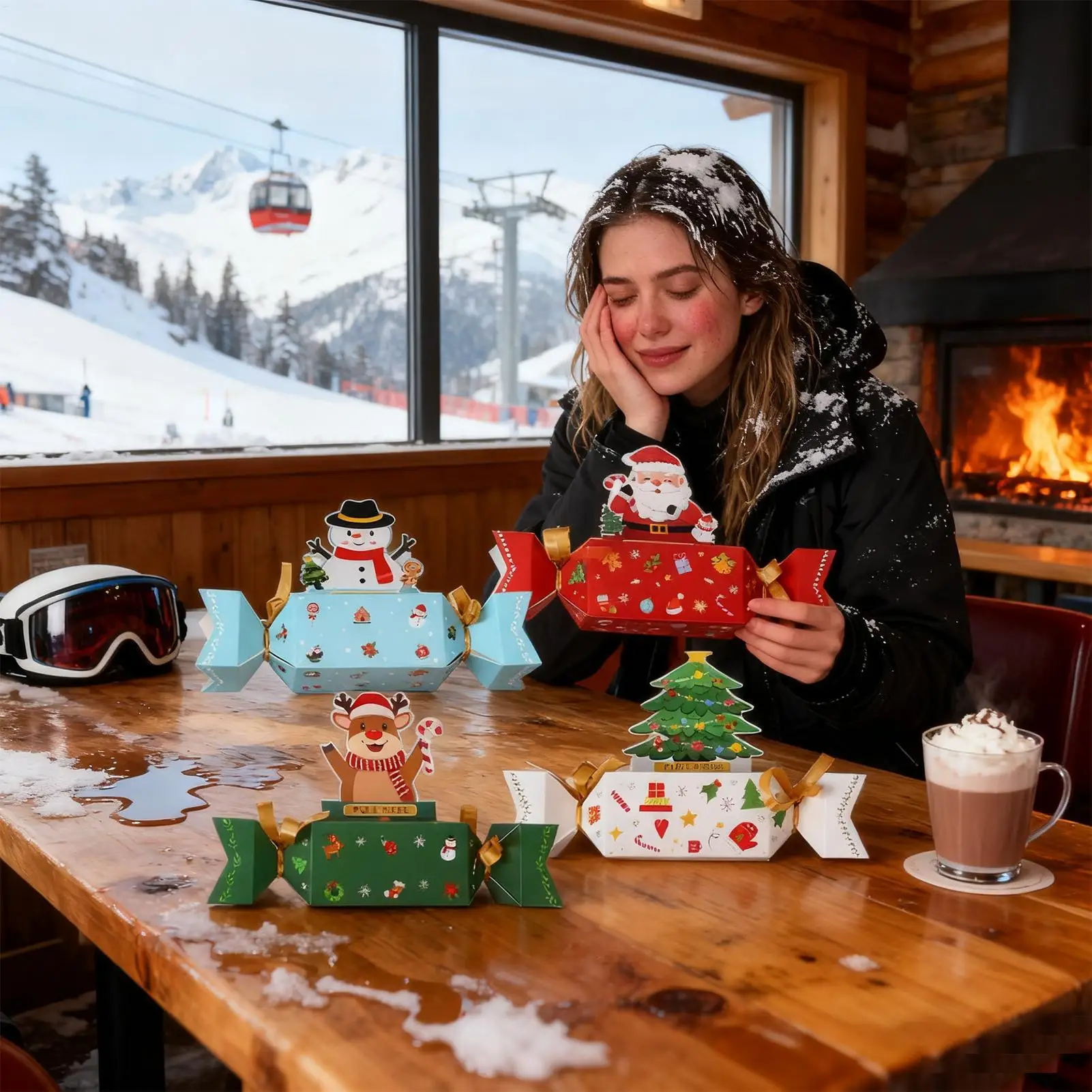 

Рождественские держатели для денег для наличных, забавный мешочек, коробки для денег для взрослых с 80 прозрачными сумками для взрослых, рождественская елка, день рождения