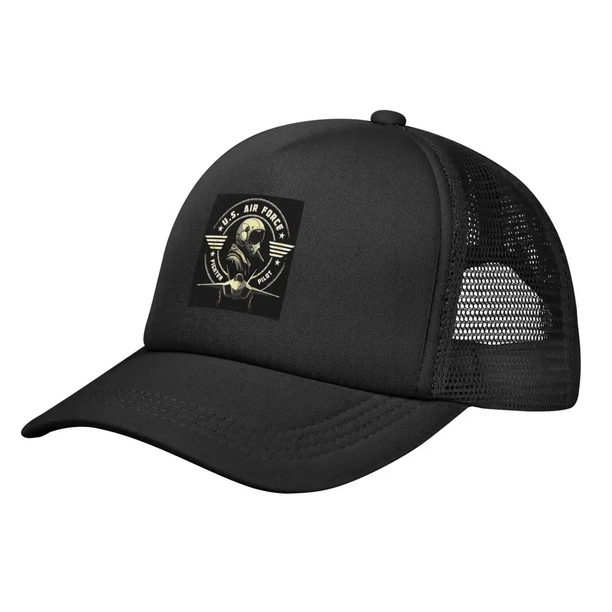 U.S. Air Force Fighter Pilot Military Aviation Vintage Mesh Baseball Caps Snapback Baseball Hats Breathable Casual Casquette