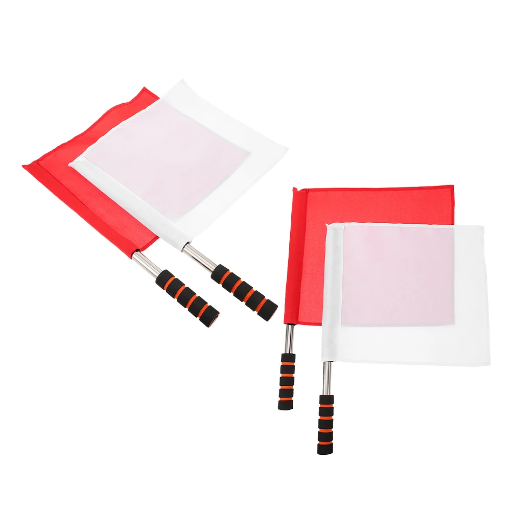 

Training Signal Flag Linesman Official Football Handheld Flags Waving Commanding Corner