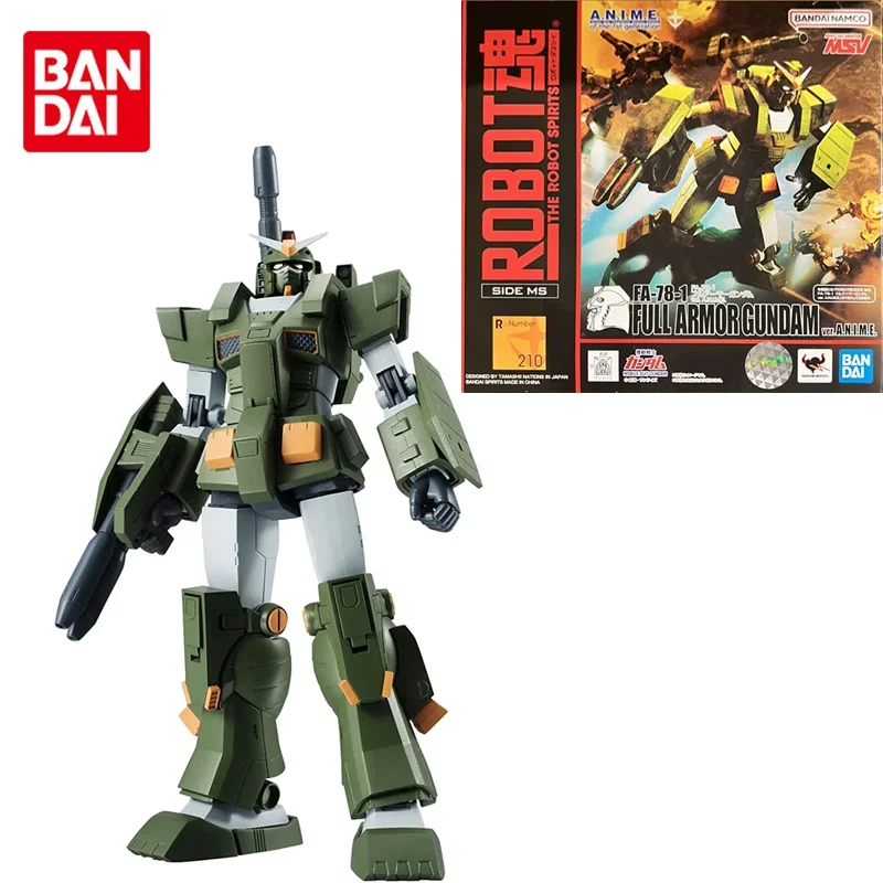 Bandai Original Robot Spirits FA-78-1 Full Armor Collection Gunpla Anime Anime Action Figure Toys for Boys Girls Kids Gifts