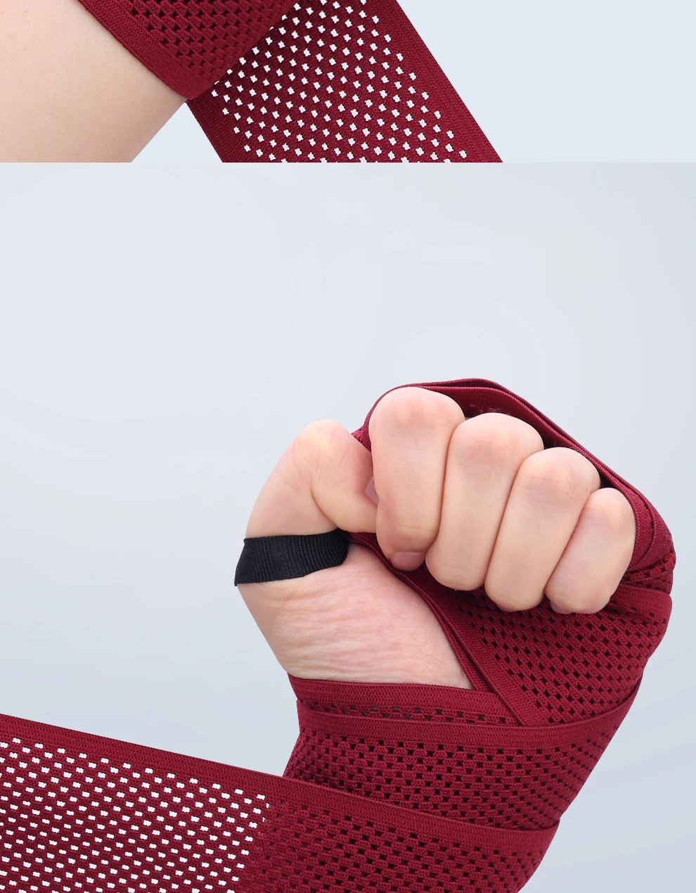 2 Rollen 3/5 m elastische Boxbandage Sportgurt Sanda Kickboxen MMA Handhandschuhe Wraps Gürtel Boxen Sport Wraps Bandage – Detail 7