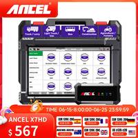 ANCEL X7HD Heavy Duty Truck Scanner  Full System Diagnostic Tool Bidirectional Diesel Scan Tool with 40+ Reset & DPF ECU Coding