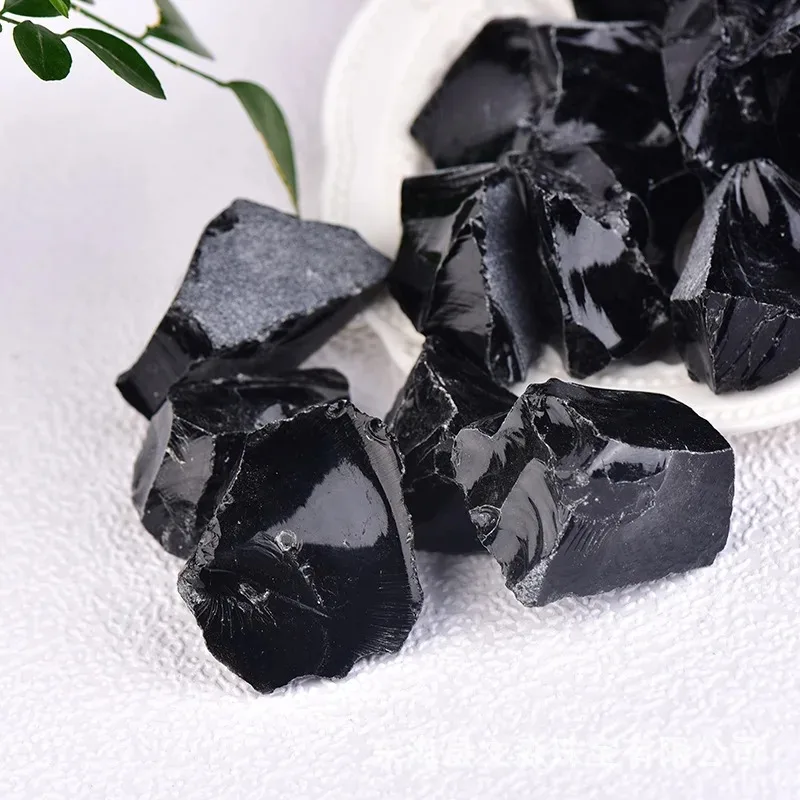 Natural Raw Black Obsidian Quartz Stones Rough Rock Crystals Metaphysical Reiki Healing Size Energy Healing Stone