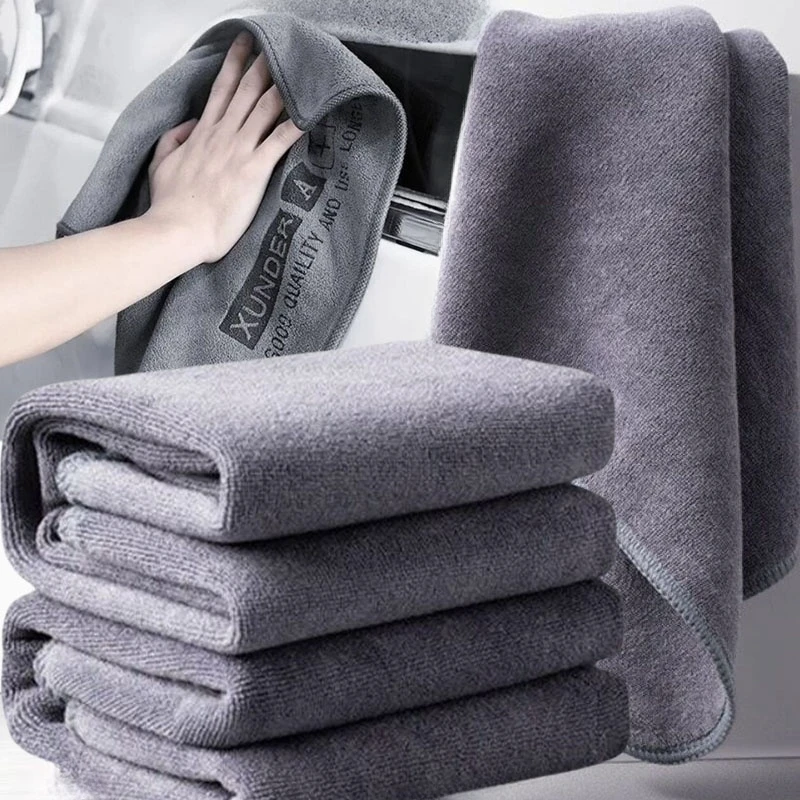 

1/5pcs Car Wash Microfiber Towel Cleaning Drying Cloth Hemming Car Care Cloth High-End Detailing Wash Towel for Auto 30x30/60CM