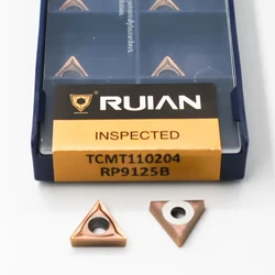 10pcs RUIAN TCMT TCMT090204 TCMT090208 TCMT110204 TCMT110208 TCMT16T304 TCMT16T308 RP9125B RC6125 RC6225 CNC Turning Inserts