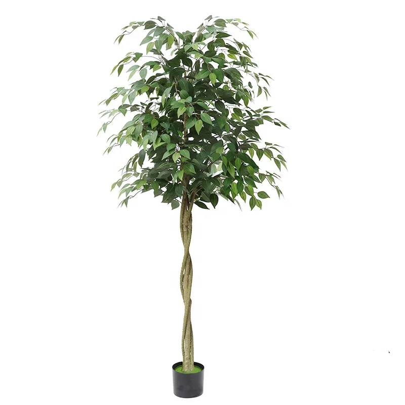 Plastic Ficus Artificial Green Tree Garden Decoration Artificial Banyan Ornamental Plant