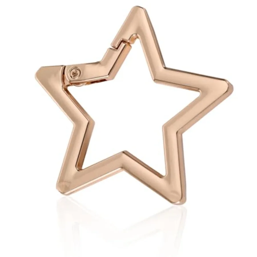 

Metal Star Carabiner StarShaped Spring Snap Keychain Smooth Key Holder Clip Zinc Alloy Keyring Clasp for Purse Wallet Outdoor A