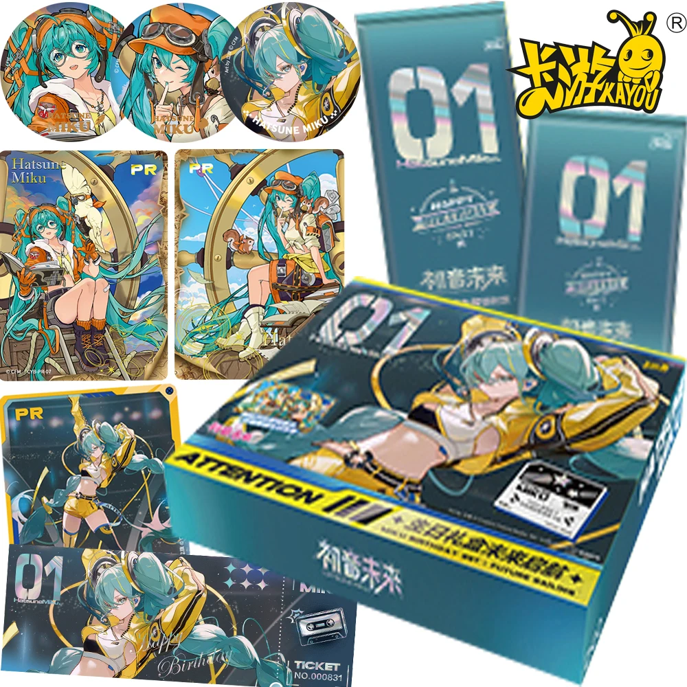 

KAYOU Genuine Hatsune Miku Collection Cards for Kids Japanese Virtual Singer Surprise Birthday Gift Box Exquisite Cards Toys