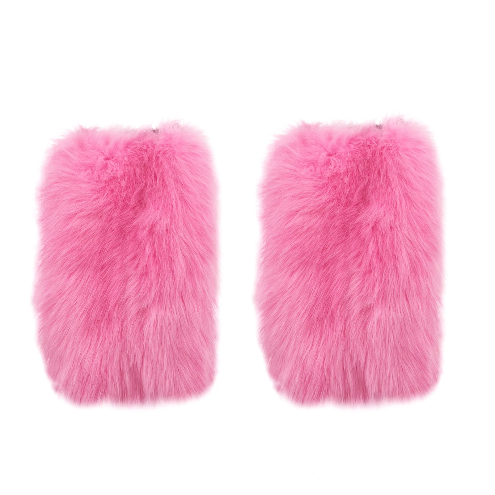 Furry Fuzzy Long Boot Cuff Covers for Women, Faux Fur Leg Warmer, Pink Bubblegum, B230837, Y2k