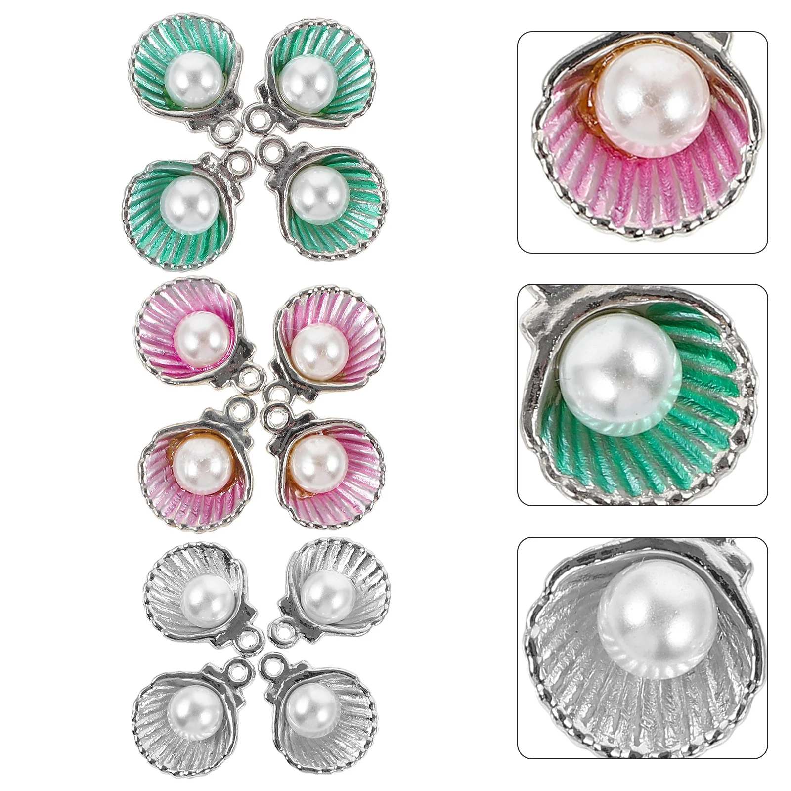 

12Pcs Seashell Charms DIY Earrings Pendants Jewelry Making Accessories Handmade Supplies Sea Shell for Jewelry Making