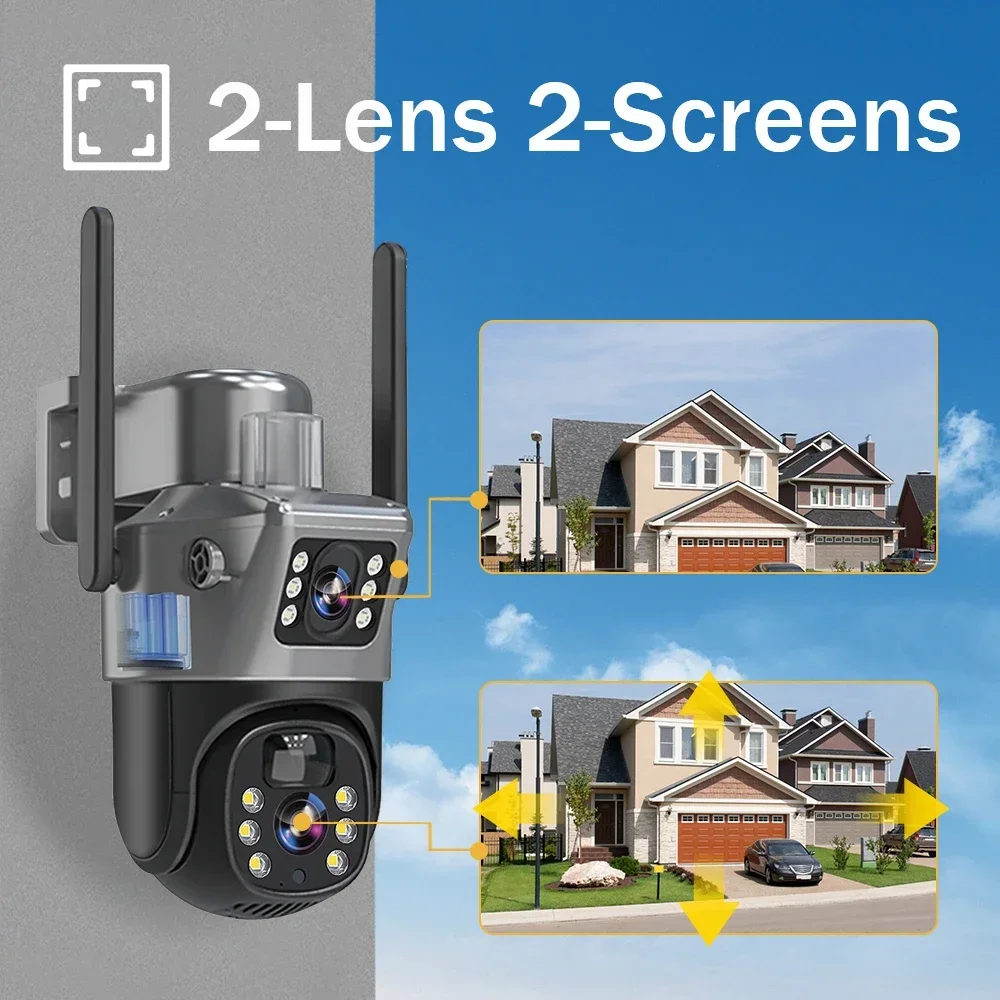 V380 Pro Solar WIFI Dual Lens 4K 8MP PTZ Home Surveillance Camera HD Wireless Security CCTV Waterproof Night Vision Human Detect