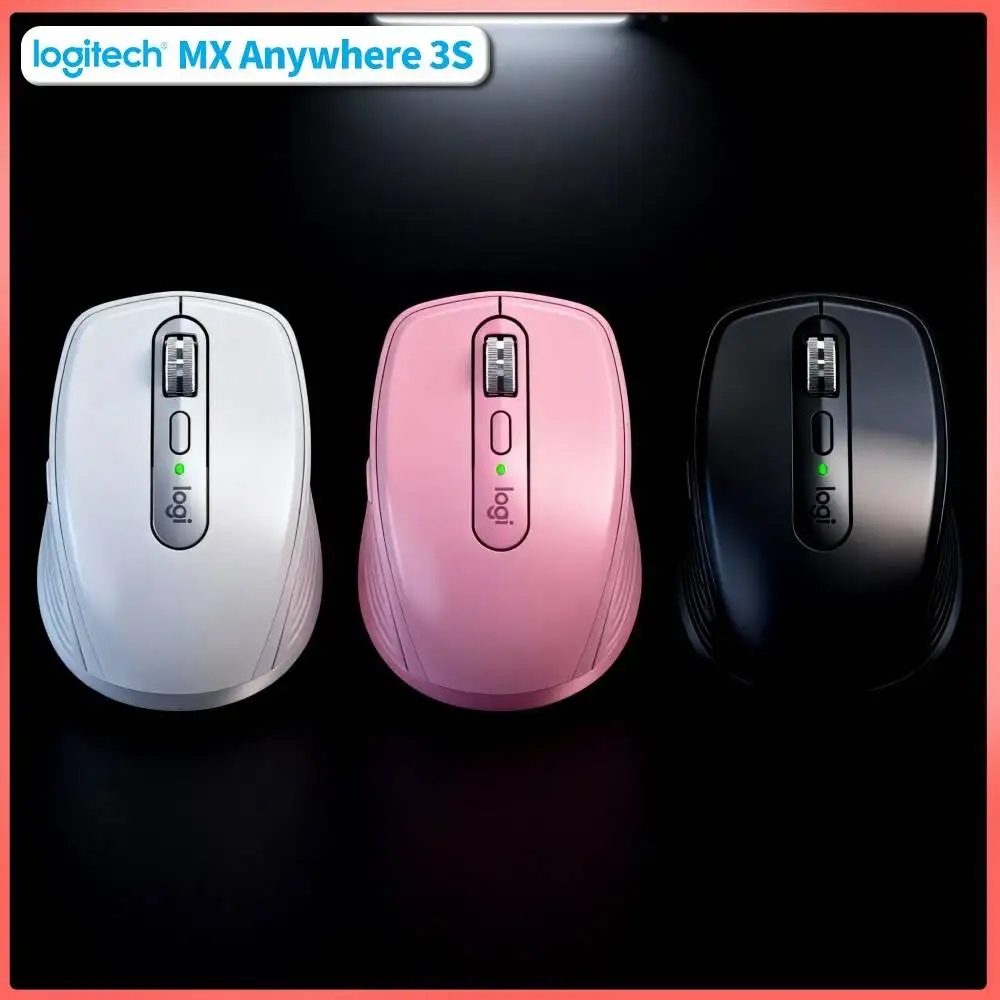 Travel MX Anywhere 3S Mouse - 8000 DPI, Hyper-Scroll, USB-C Quick Charge, Compact for Bakery Tour Backpack Laptop Bag Pouch