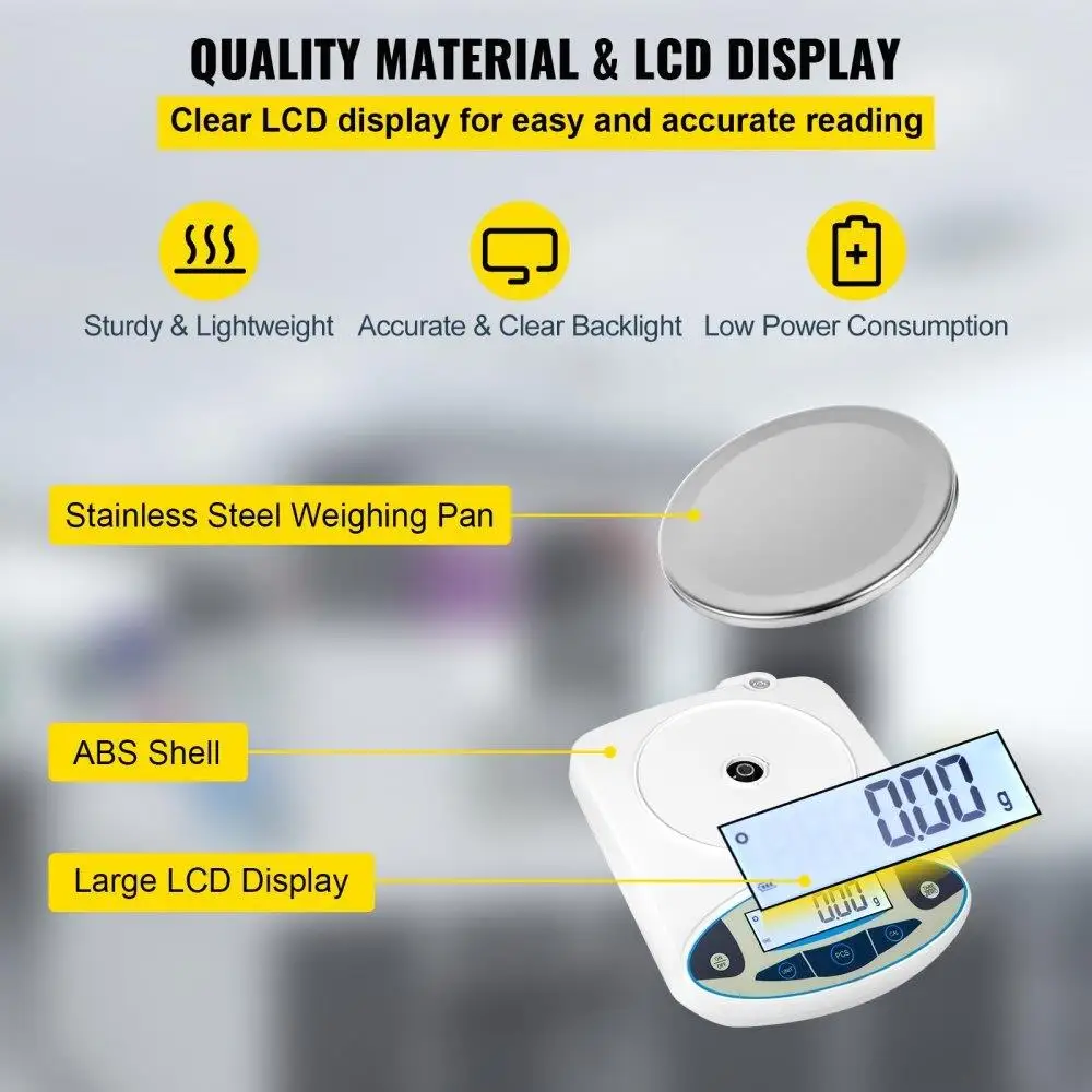 High 3000g x 0.01g Analytical Laboratory Balance Digital Scale for Jewelry Industrial Business 13 Unit Conversion
