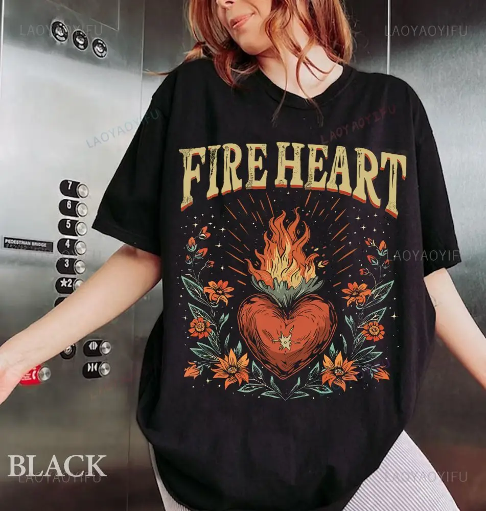 Throne of Glass Fireheart T-Shirt Throne of Glass T Shirts Print Fashion Unisex Streetwear Vintage Casual Fit Top Tee Female