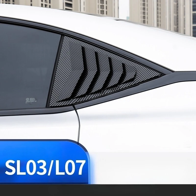 

For Changan Deepal SL03 Rear Quarter Window Louvers - ABS Plastic Triangle Window Shutter Shades Exterior Decoration Cover Panel
