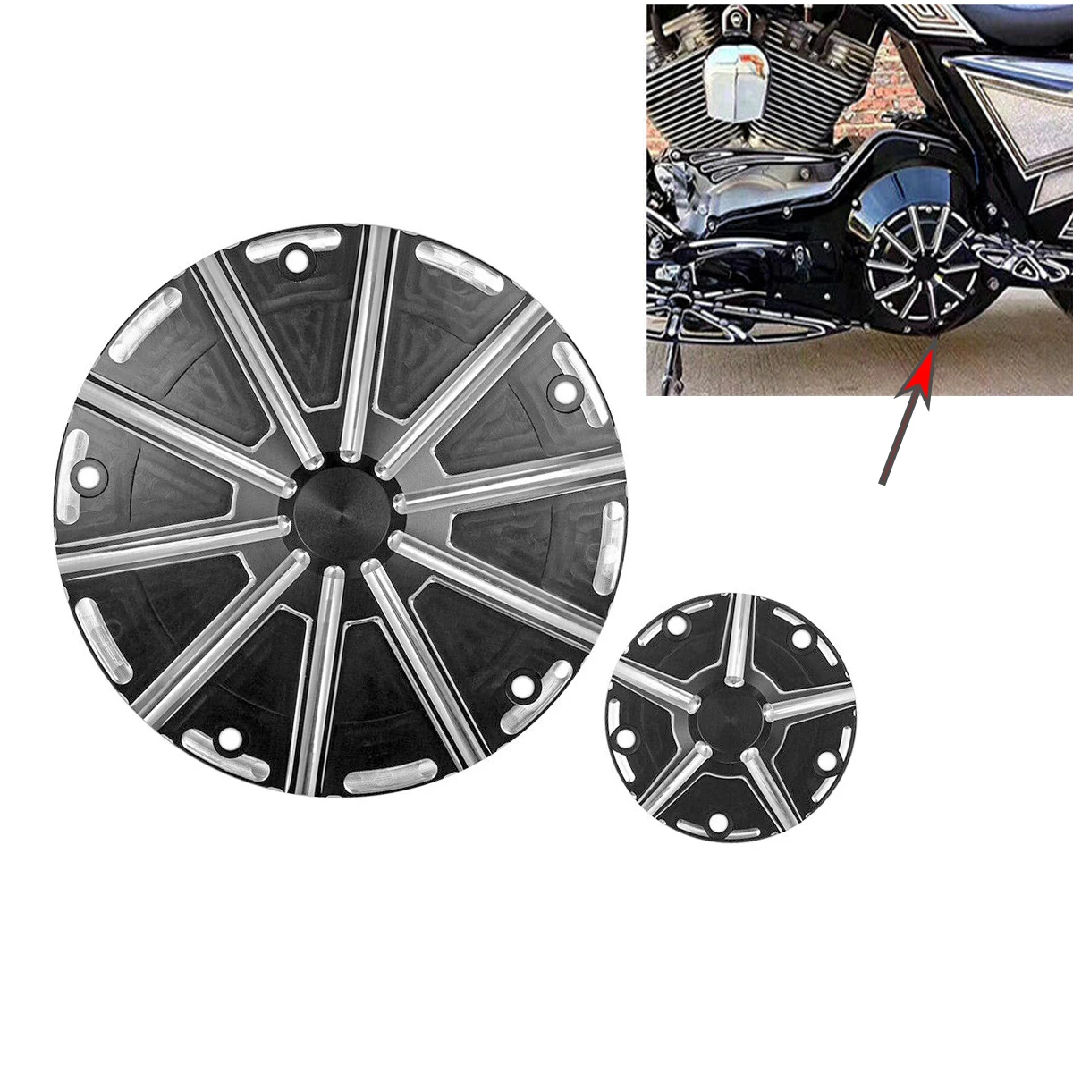 

Black Derby Timing Timer Cover 5 Holes Engine Cover for Harley Touring Road King Street Electra Glide Motorcycle Accessories