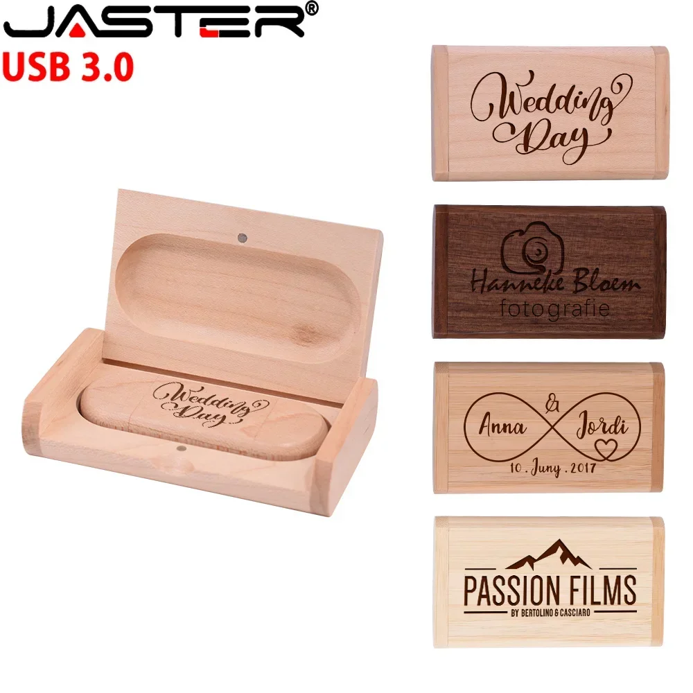 2 IN 1 TYPE-C USB 3.0 Flash Drive 128GB Free Custom Logo Pen Drive 64GB Wooden Pendant Memory Stick 32GB Creative Wedding Gift