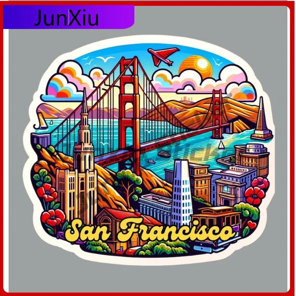 

San Francisco California Travel Decorative Sticker Fridge Or Laptop Decals Motorcycle Stickers Truck Pickup Camper Car Body Camp