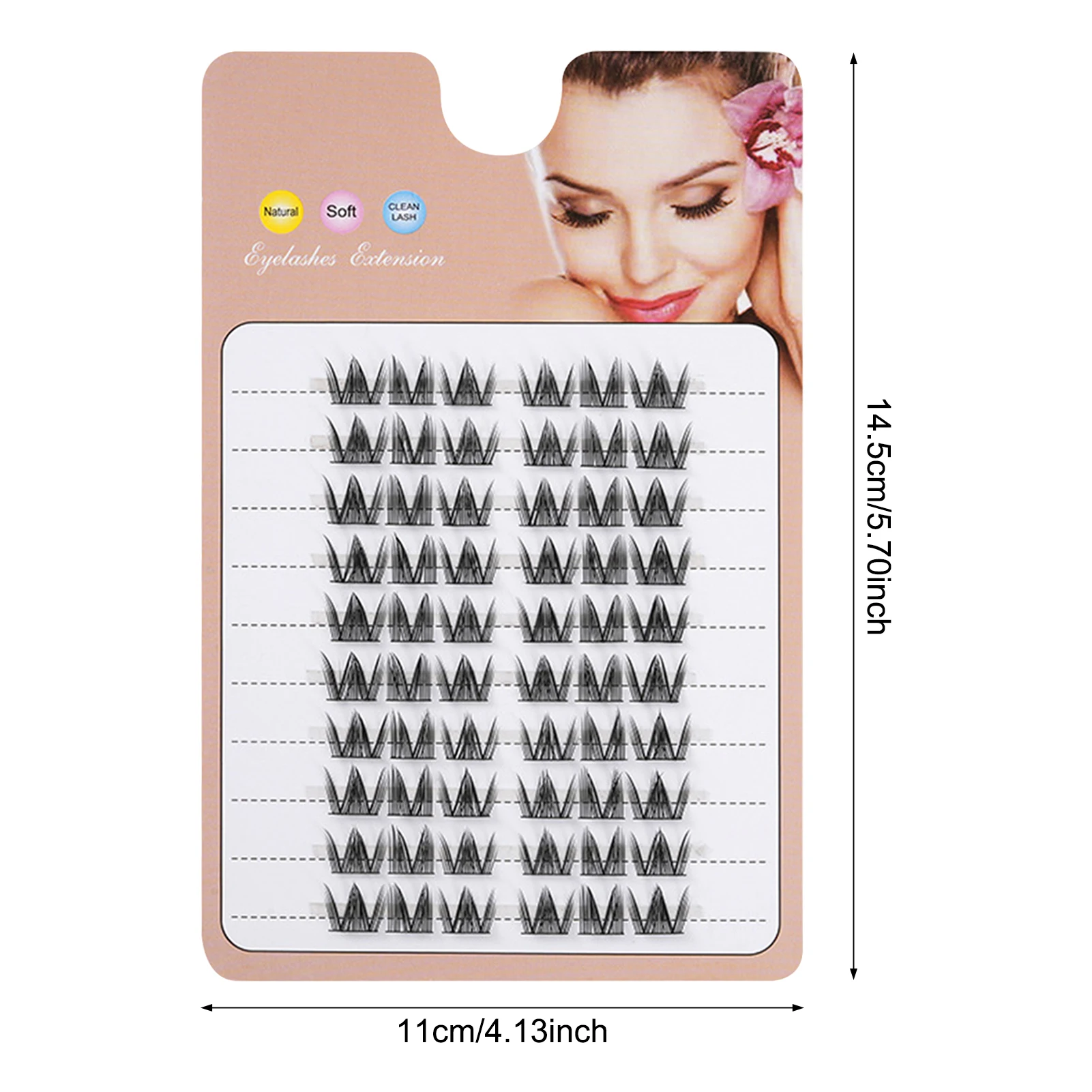 DIY False Eyelashes Ultra-Light Reusable Strip W Shaped Lashes Korean Cute Cat Eye Style Lash Clusters Maleup Supplies