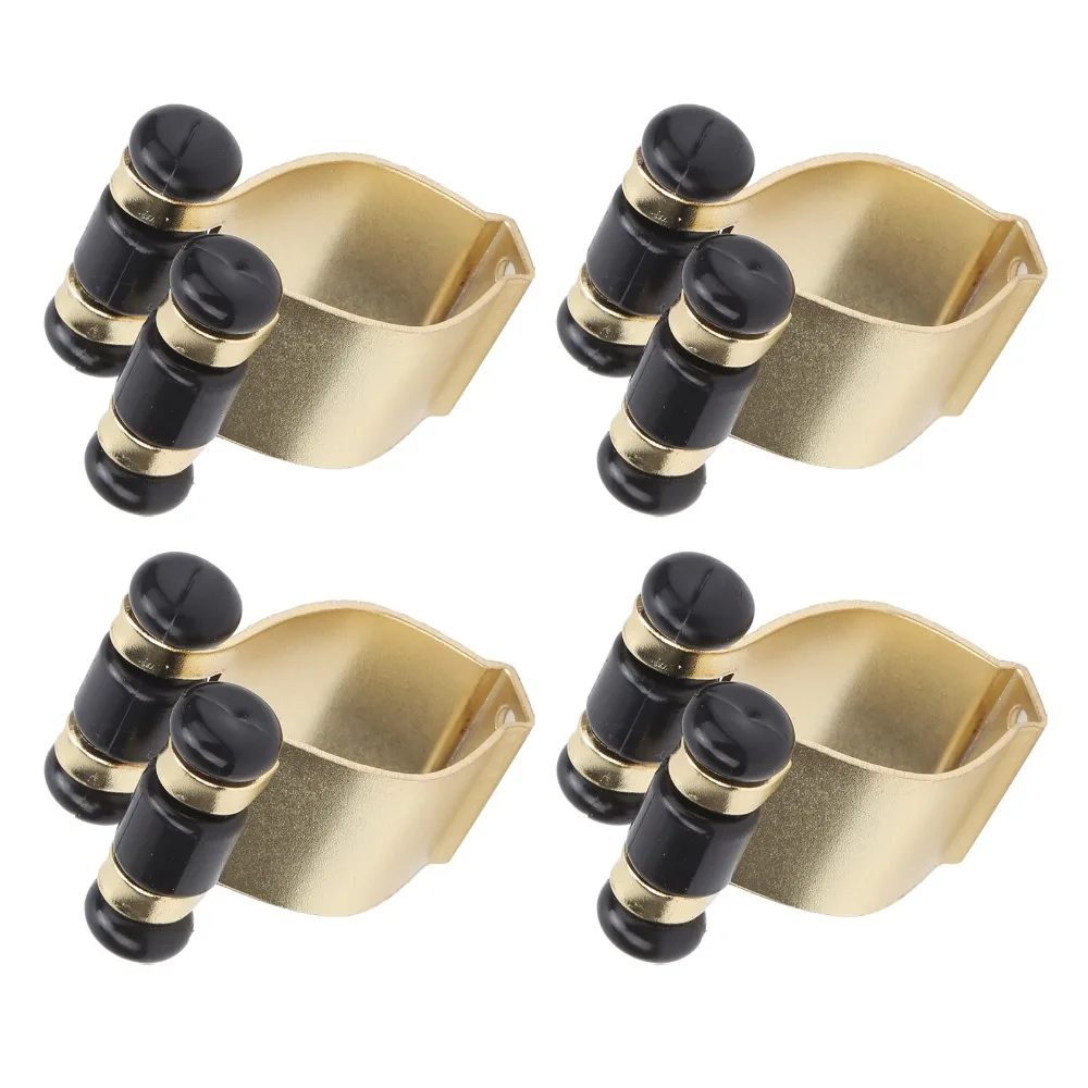 

4PCS Metal Billiards Cue Clip Gold Compact Portable Pool Cue Clip With Screw Holes Billiard Stick Holder Replacement Clip