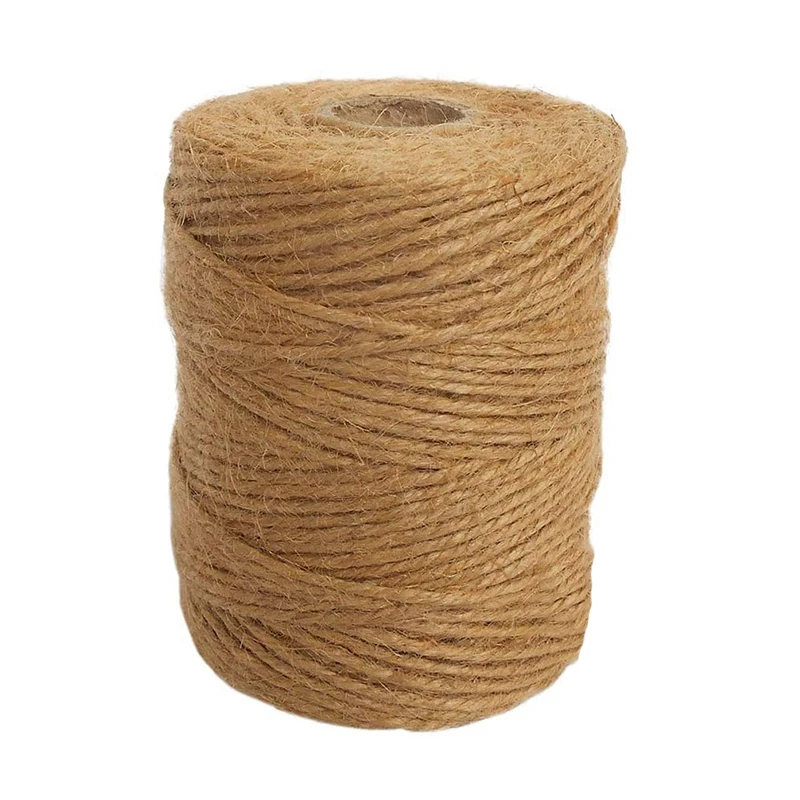 la Ficelle de Jute, 153 M de Corde de Jute 3 éPaisseurs de 2 Mm D'éPaisseur, Corde de Jute pour la DéCoration Jardin Fleurie