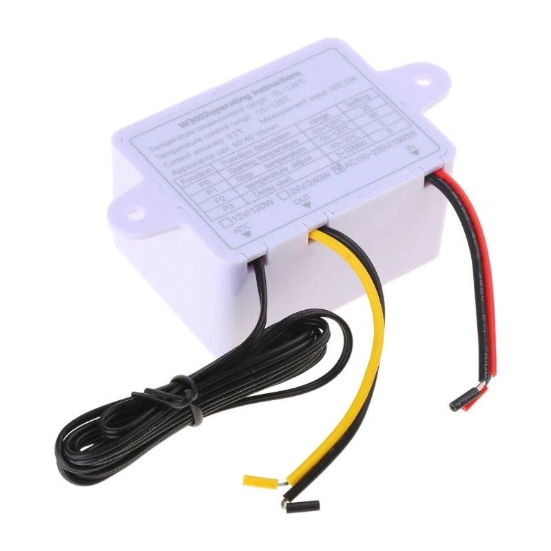 Temperature Controller 10A Digital Thermostat Pre-Wire, 2 Stage Heating and Cooling Modes, 220V 12V 24V -50~110°C Drop Shipping