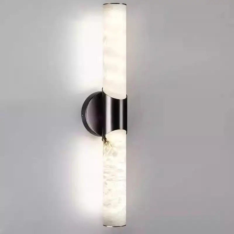 Vintage light luxury Spanish marble wall lamp, modern corridor living room entrance staircase, artistic bedroom bedside ambient