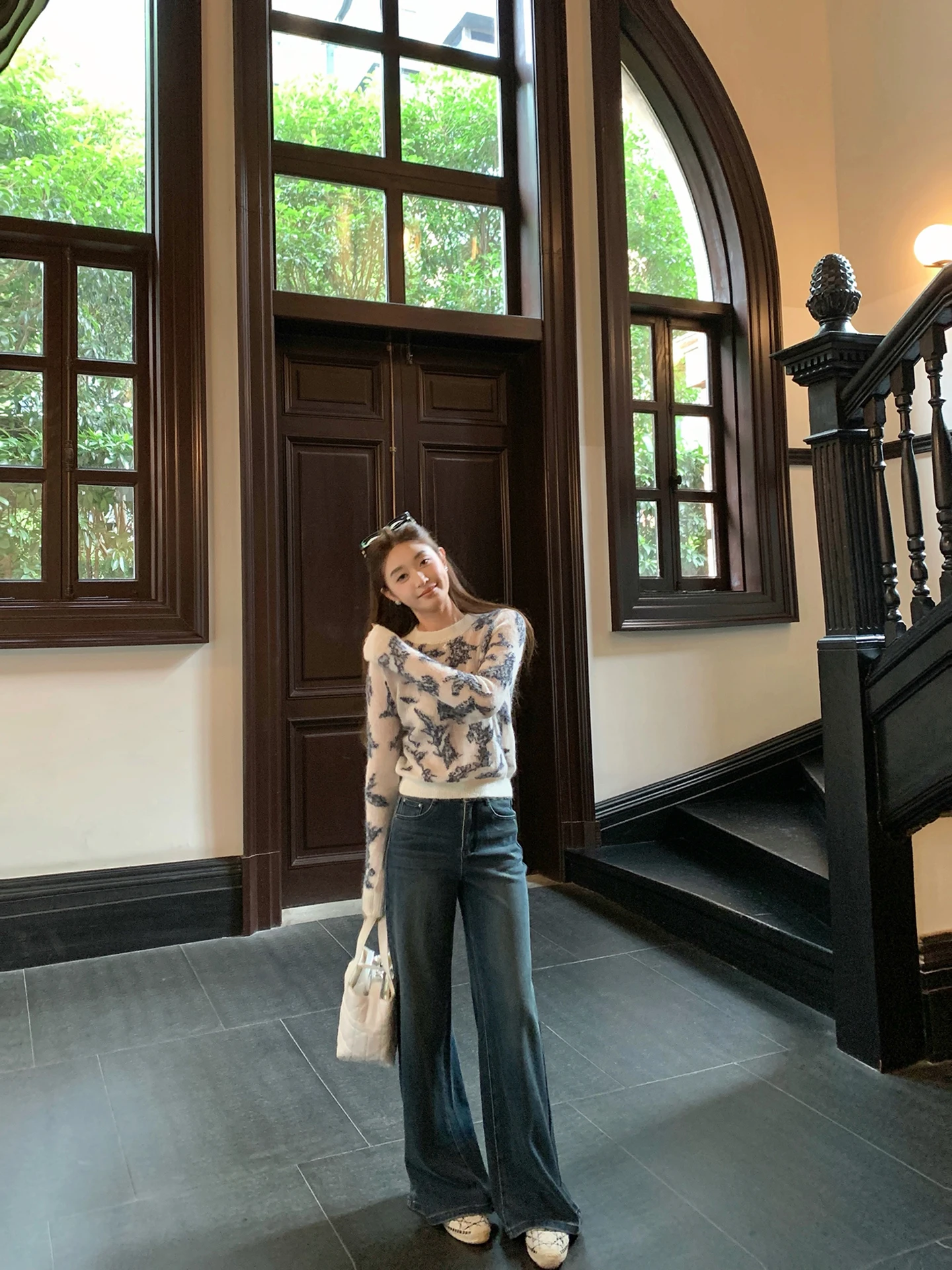 

Джинсы женские с высокой талией, расклешенные, свободные, прямые, удлиненные, визуально стройнящие, в стиле ретро, повседневные, из хлопка