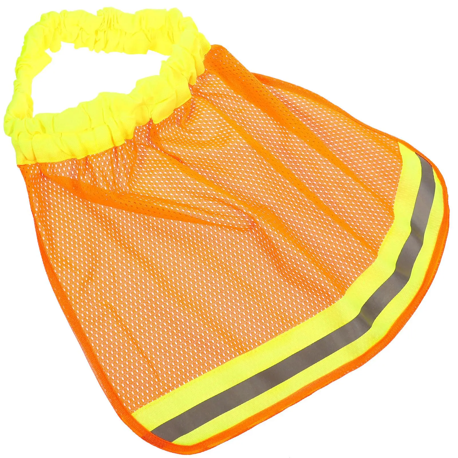 

Reflective Hard Hat Neck Shade Visor Cover Polyester Mesh Holes Design Safety Sun Protector Lightweight Comfortable