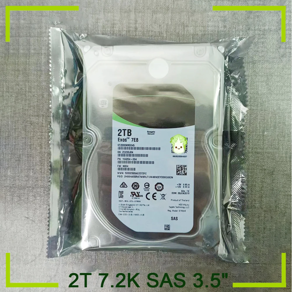 

HDD Server Hard Disk 2T 7.2K SAS 3.5" 12Gb Hard Drive ST2000NM0045