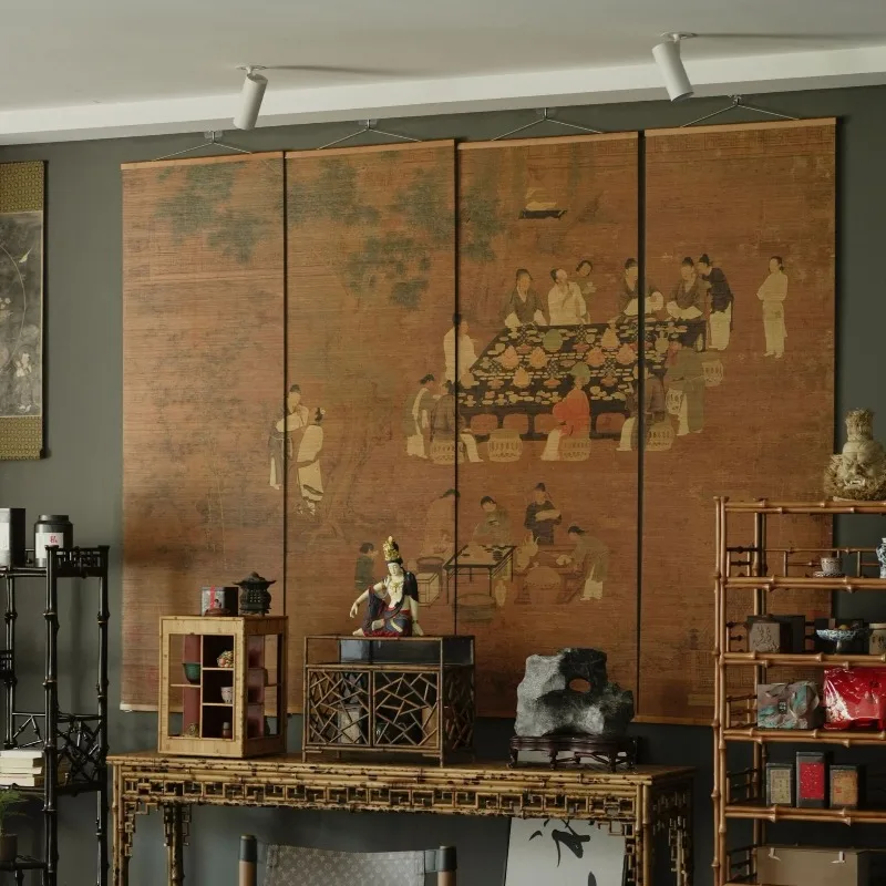 Song Dynasty aesthetic bamboo curtain hanging painting