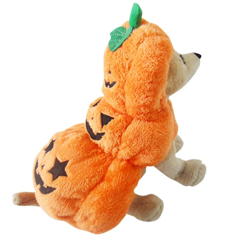 

Pet Costumes, Halloween Costumes, Funny Pumpkin Autumn and Winter Dog Three-dimensional Clothes