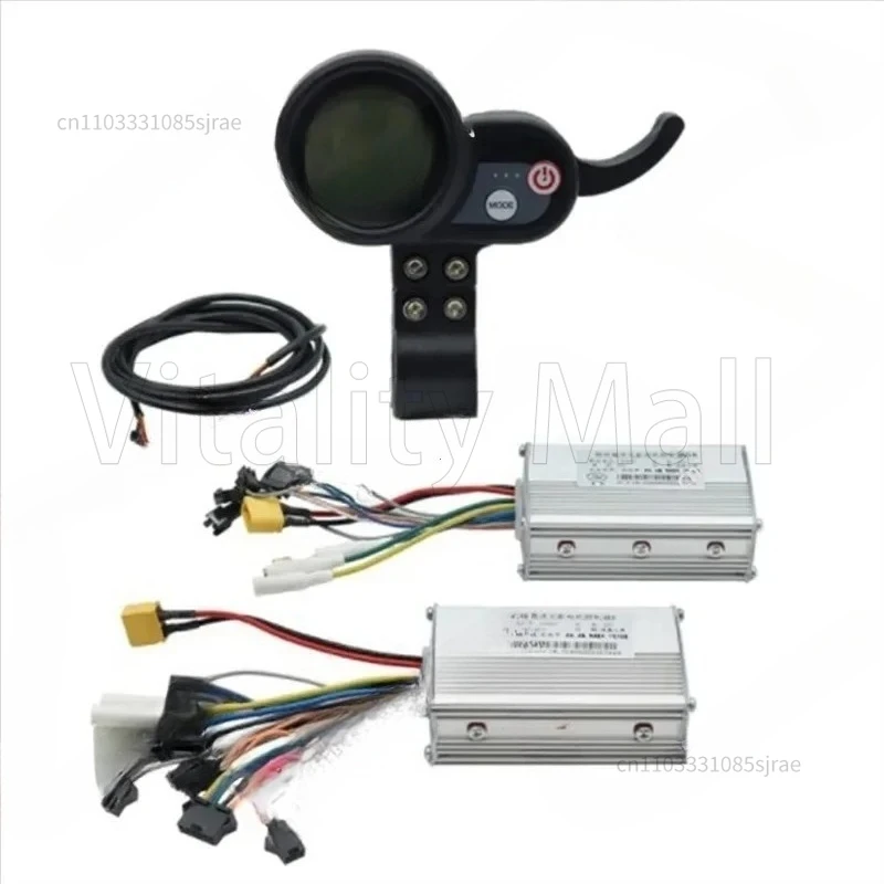 

A89E-60V 25A Brushless Controller Dual Motor+36V-60V LCD Display Dashboard for Electric Scooter E Bike Accessories