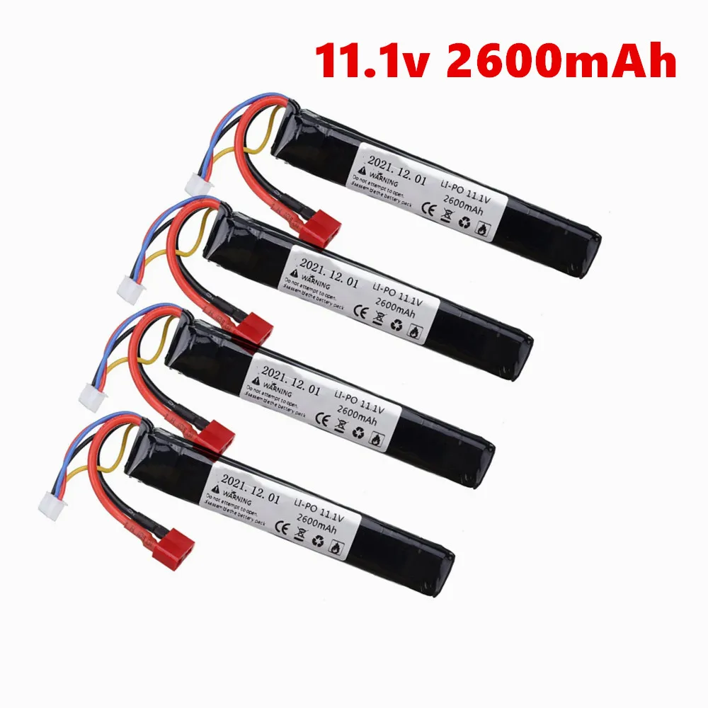 11.1v 2600mAh Lipo Battery for Water Gun Upgrade 2200mah 3S Battery For Mini Airsoft BB Air Pistol Electric Toys Guns Parts