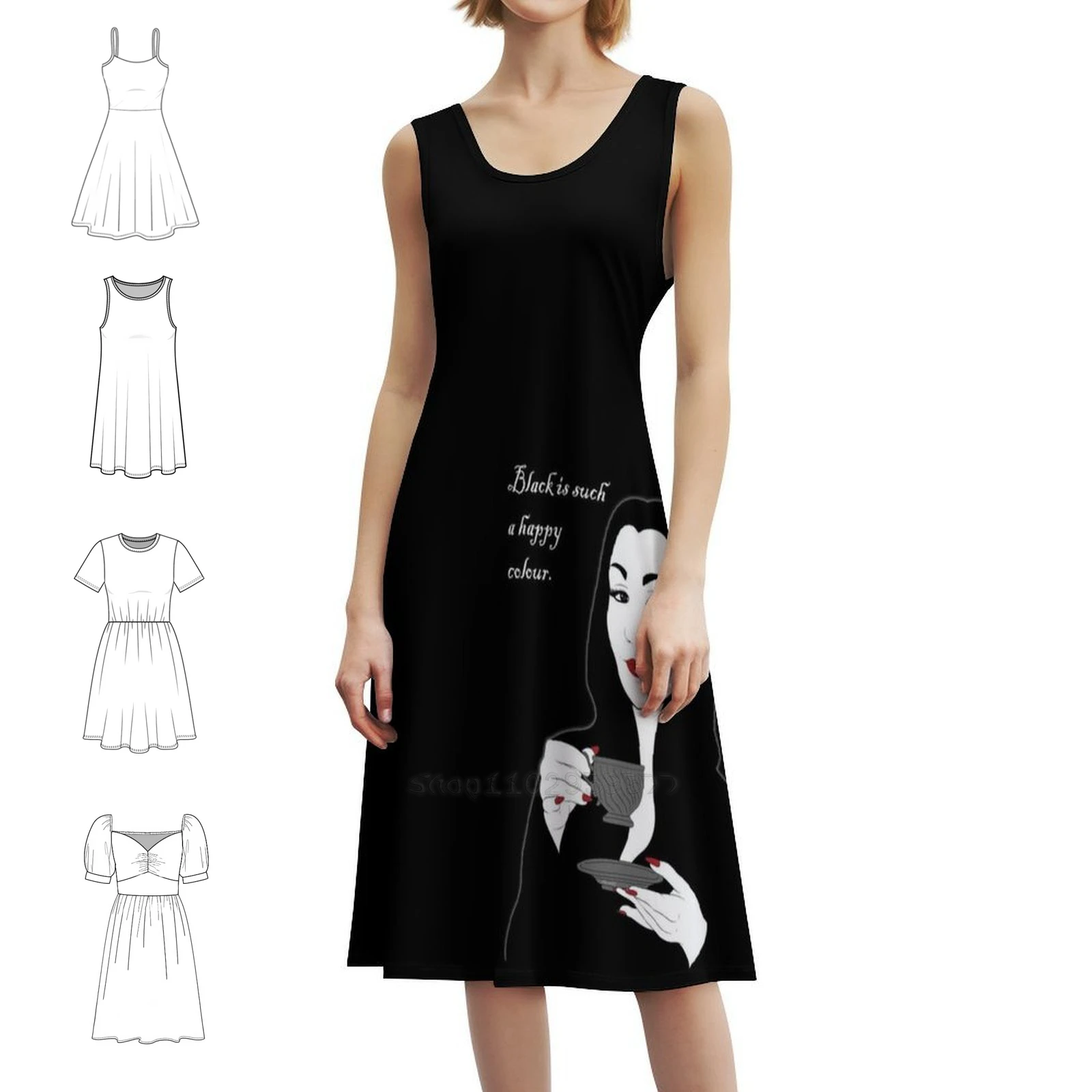 

Black Is Such A Happy Colour Sexy Vacation Dress For Women Beach Party Birthday Mini Dress Morticia Addams The Morticia Addams