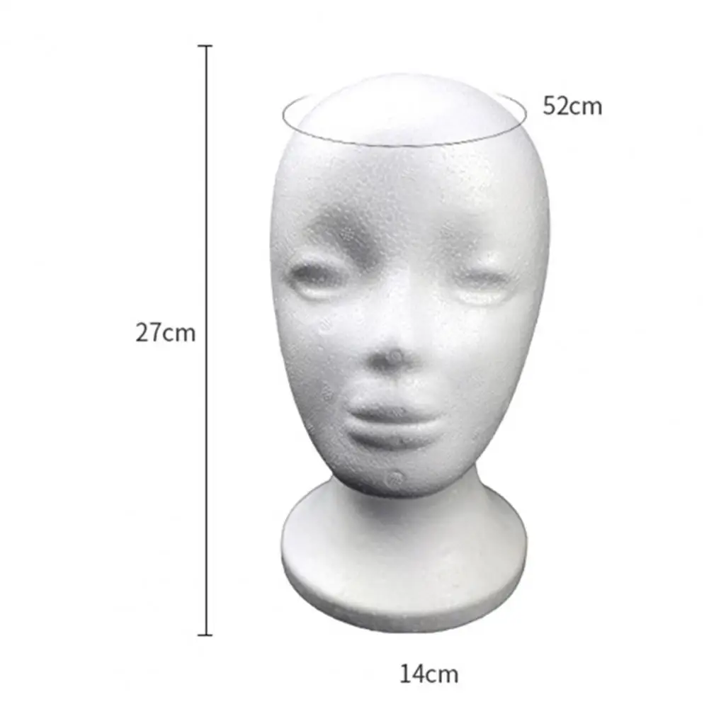 Foam Mannequin Head Model  Durable   Female Model Head Wig Display Rack