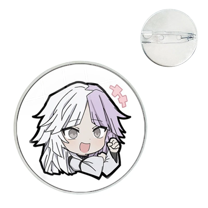 Pin de botón del Anime japonés Bungou Stray Dogs Sigma, insignia de broche de vidrio de arte creativo, accesorios de decoración de bolsa, regalos de fiesta de colección para fanáticos