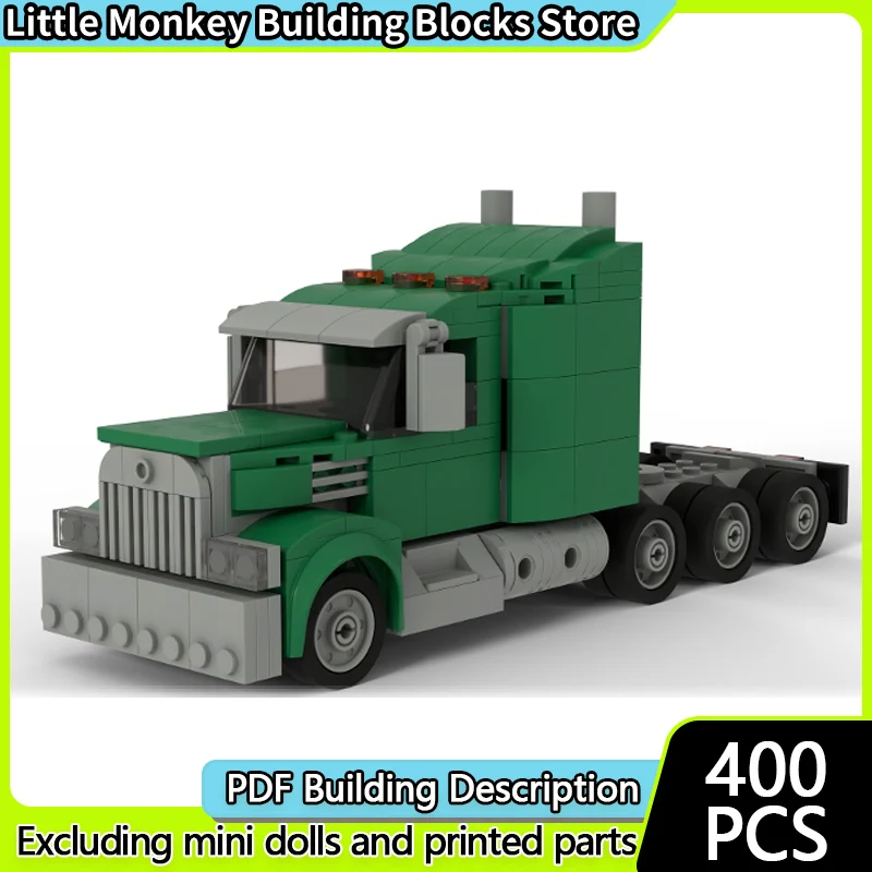 

Конструктор City Car Model MOC: Классический городской полуприцеп, модульная технология, развивающая игрушка для детей, подарок на праздник, набор для сборки