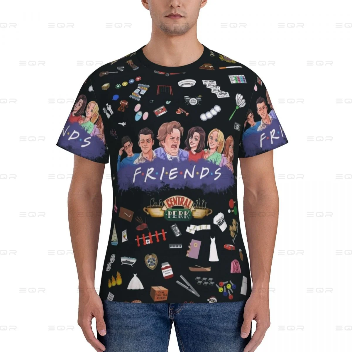 

Colorful Pair Best Friends TV Show Men's round neck T-shirt,ins styleNovelty all the year round Gift,3D print