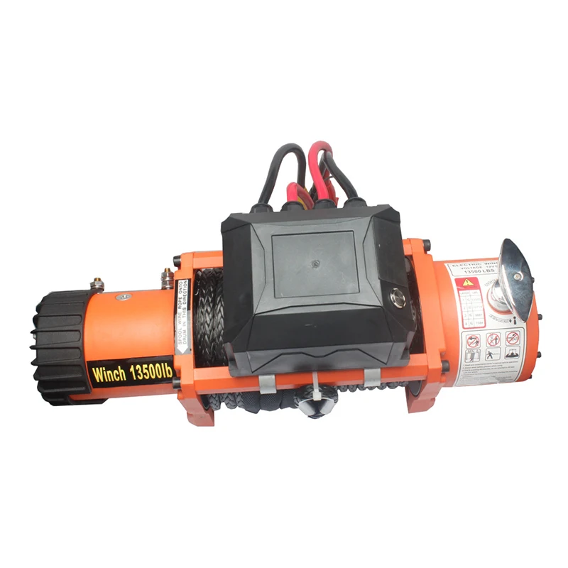12V 24V 13500lbs Off Road Vehicle Modification Rescue Self Rescue Electric Winch Electric Hoist Small Crane 24m Wire Rope
