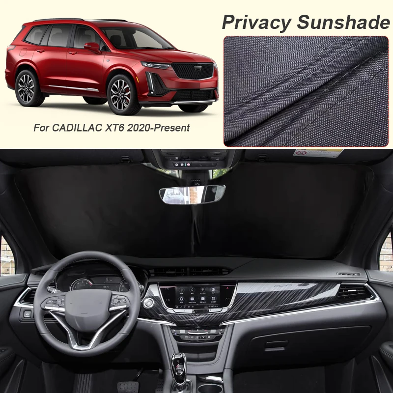 

Автомобильный солнцезащитный козырек на черное окно для Cadillac XT6 2020-настоящее время, автоматическая защита от УФ-лучей, теплоизоляция, защитная крышка, аксессуар для интерьера