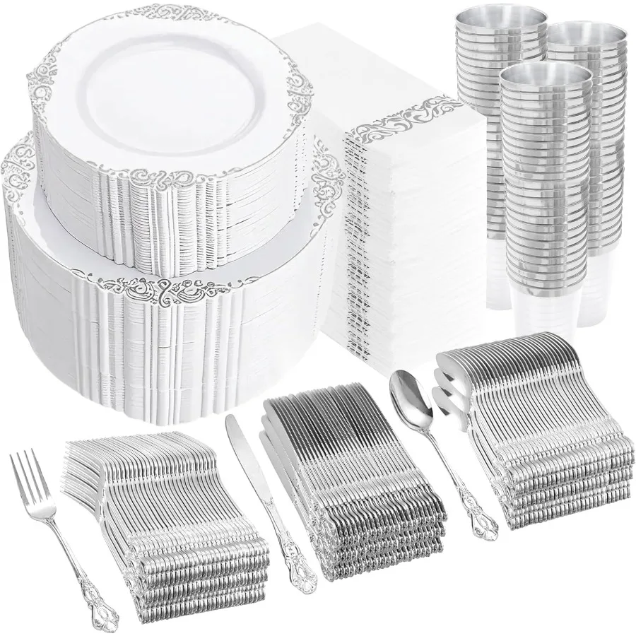 700PCS Silver Plast…