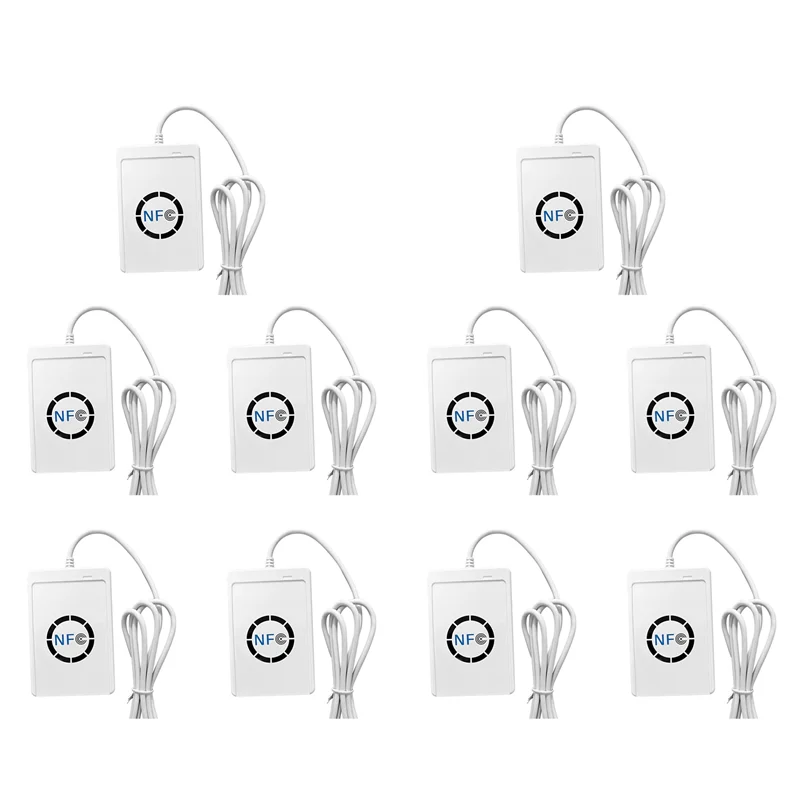 【RECOMENDAR】10X ACR122U RFID IC lector de tarjetas inteligentes duplicador escritor sin contacto copiadora clon grabable 13,56 Mhz ID IC copiadora de tarjetas