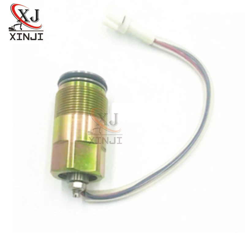 K3V112 MC609-74211220 Solenoid Solenoid Valve Excavator with Black Plug and Screw for Kobelco SK200-6