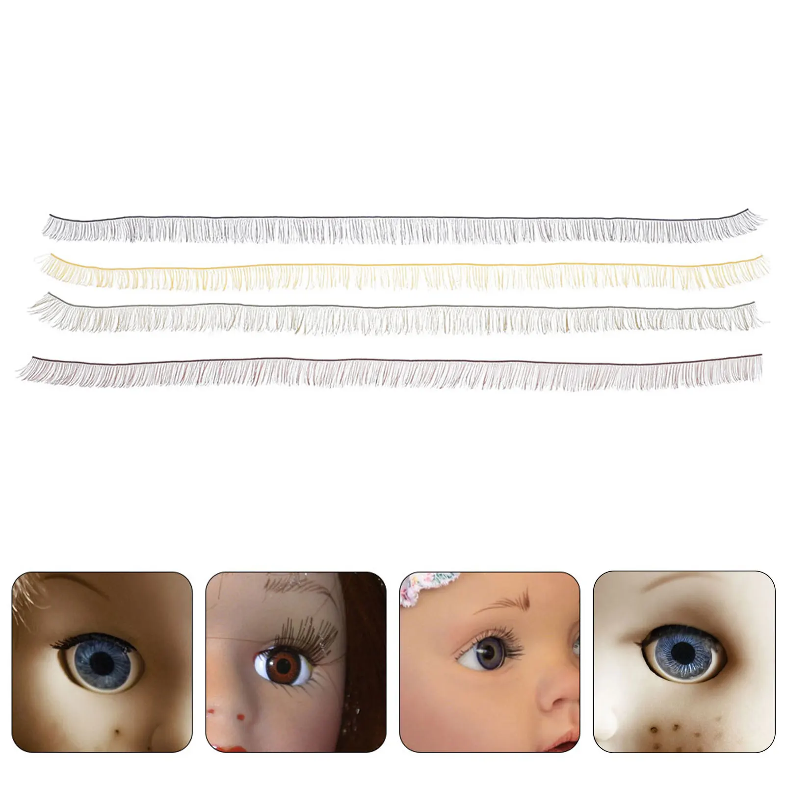 8 pçs cílios diy conjunto de cílios falsos para realista simulado cílios postiços artesanato suprimentos decorativos pacote de cílios acessórios