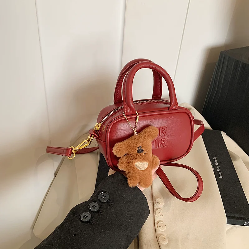 

New Kid's and Mom Mini Bowling Bags Vintage Commuter Handheld Shoulder Crossbody Bag Small Square Bags Handbags and Purse Ladies