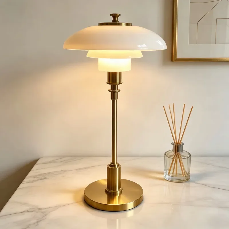 Adjustable Brightness Cordless LED Desk Lamp Touch Control Night Light Portable Reading Table Lamp for Study Bedroom Office