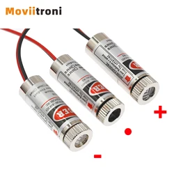 650nm 5mW Red Point/Line/Cross modulo Laser testa lente in vetro focalizzabile industriale regolabile lunghezza focale 3-5V