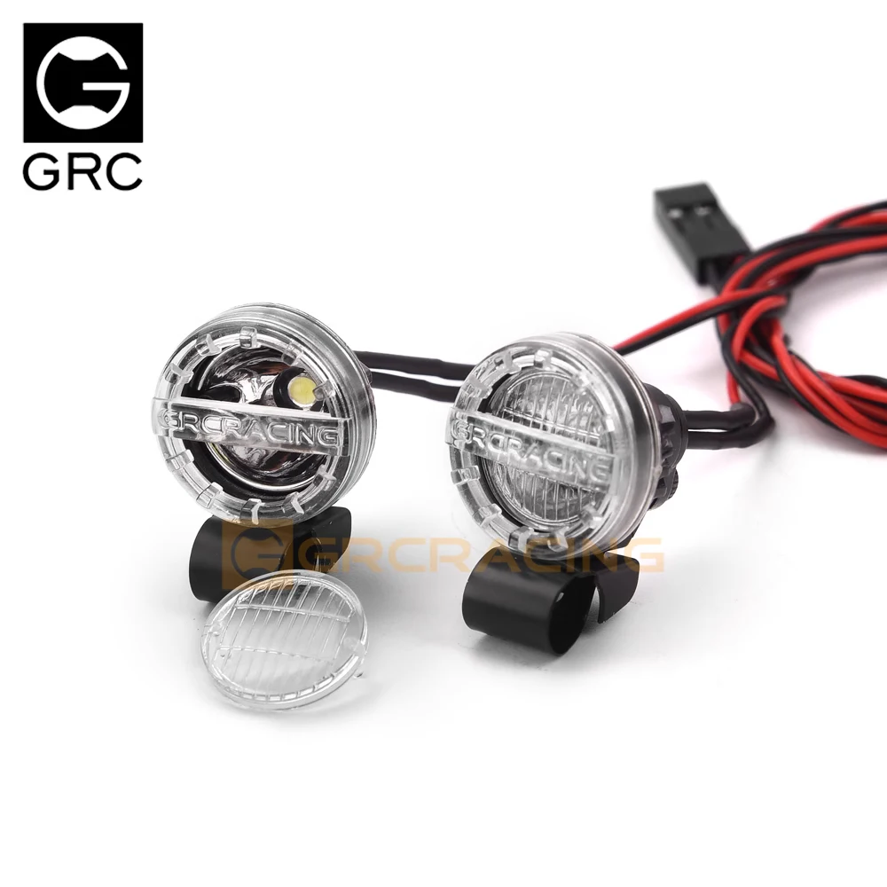 Faro rotondo GRC da 16 mm faro fuoristrada adatto per veicolo telecomandato RC 1:10 TRX-4 TRX-6 SCX10 90046